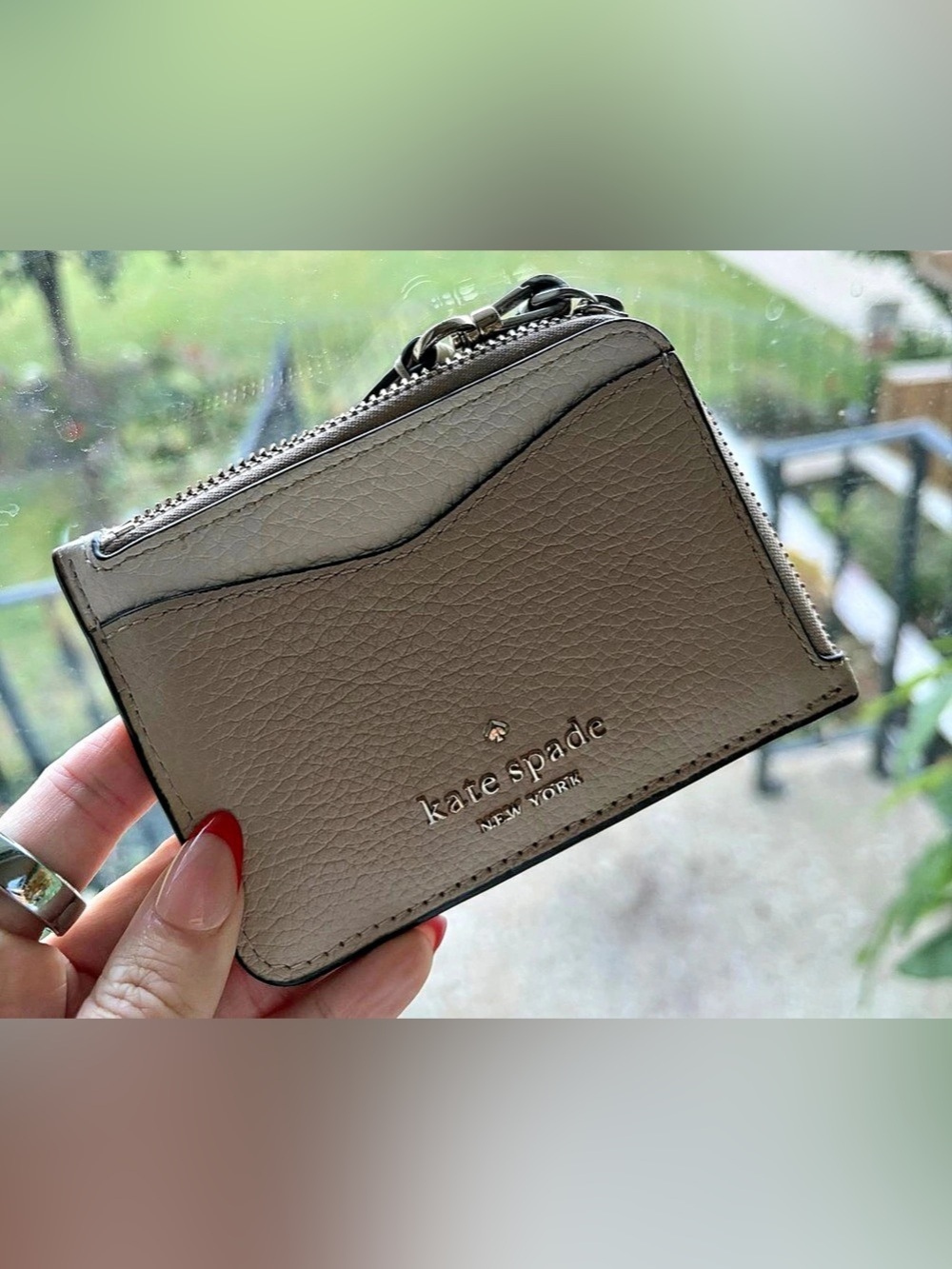 Kate Spade New York Beige / Tan Zip Wallet Wristlet